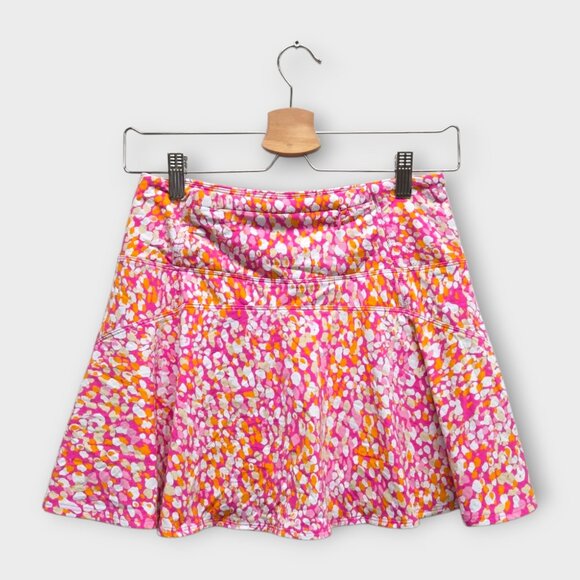 IBKUL Golf Women's Skort Abstract Dot Print (Pink/White/Orange) - Small - Picture 2 of 2